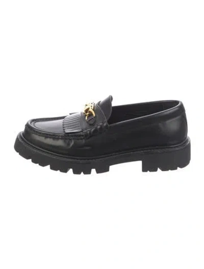 Pre-owned Celine Leather Chain-link Accents Loafers In Multi