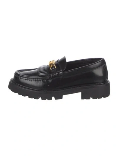 Pre-owned Celine Leather Chain-link Accents Loafers In Multi