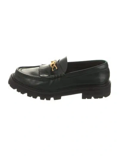 Pre-owned Celine Leather Chain-link Accents Loafers In Multi
