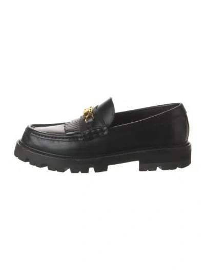 Pre-owned Celine Leather Chain-link Accents Pumps In Black