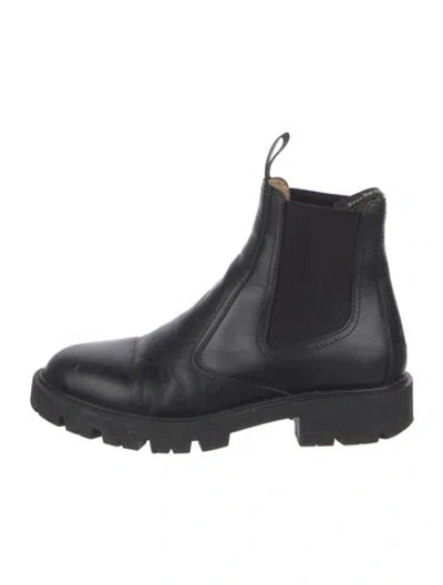 Pre-owned Celine Leather Chelsea Boots In Black