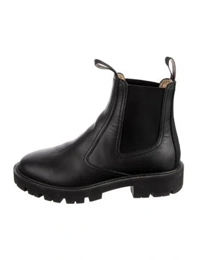 Pre-owned Celine Leather Chelsea Boots In Black