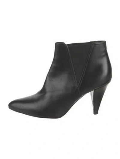 Pre-owned Celine Leather Chelsea Boots In Black