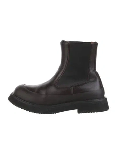 Pre-owned Celine Leather Chelsea Boots In Black