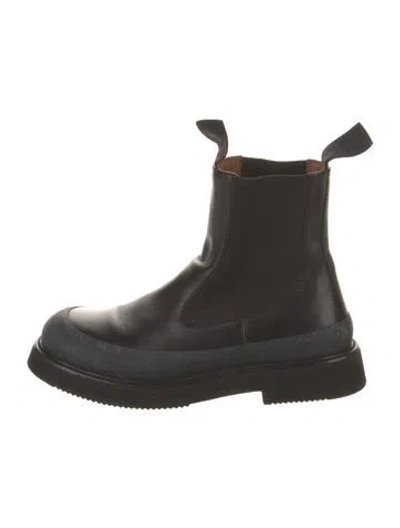Pre-owned Celine Leather Chelsea Boots In Black
