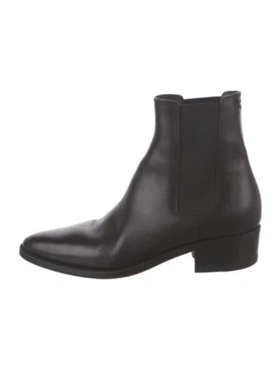 Pre-owned Celine Leather Chelsea Boots In Black