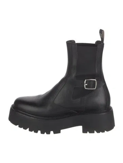 Pre-owned Celine Leather Chelsea Boots In Black