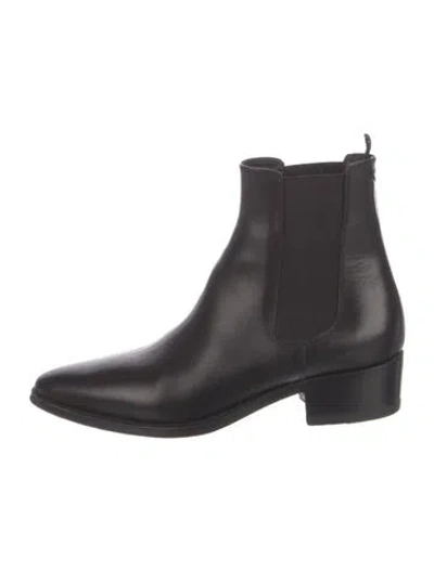 Pre-owned Celine Leather Chelsea Boots In Black