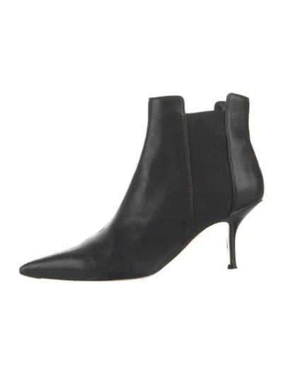 Pre-owned Celine Leather Chelsea Boots In Black