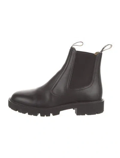 Pre-owned Celine Leather Chelsea Boots In Black
