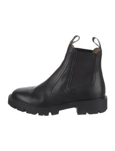 Pre-owned Celine Leather Chelsea Boots In Black