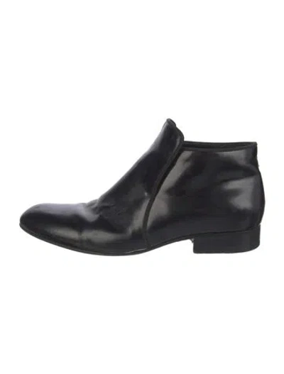 Pre-owned Celine Leather Chelsea Boots In Black