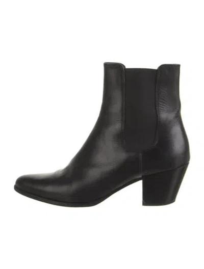 Pre-owned Celine Leather Chelsea Boots In Black