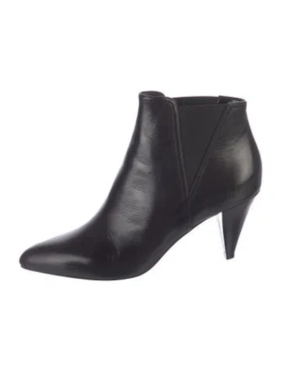 Pre-owned Celine Leather Chelsea Boots In Black