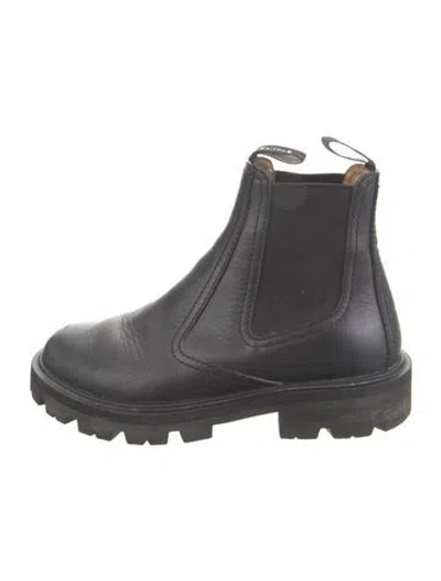 Pre-owned Celine Leather Chelsea Boots In Black