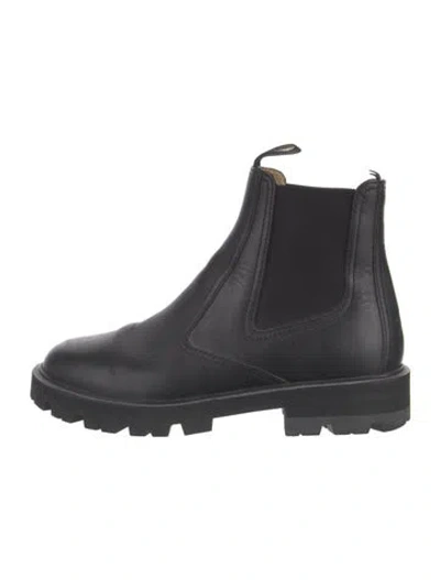 Pre-owned Celine Leather Chelsea Boots In Black
