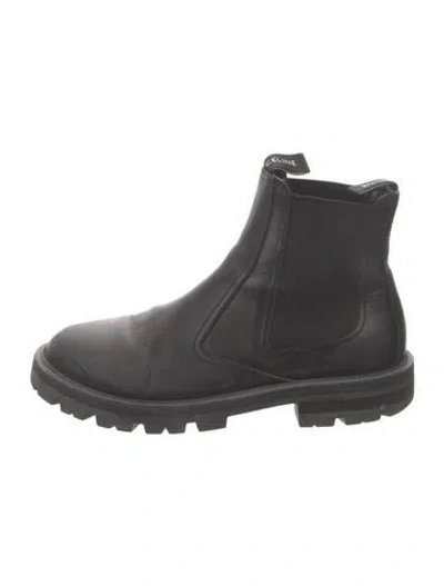 Pre-owned Celine Leather Chelsea Boots In Black