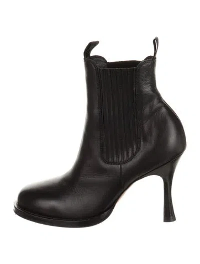Pre-owned Celine Leather Chelsea Boots In Black