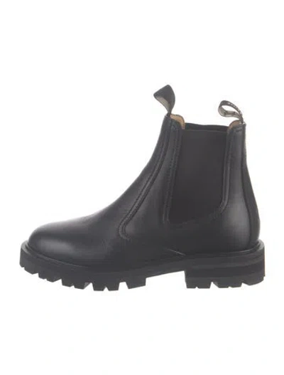 Pre-owned Celine Leather Chelsea Boots In Black