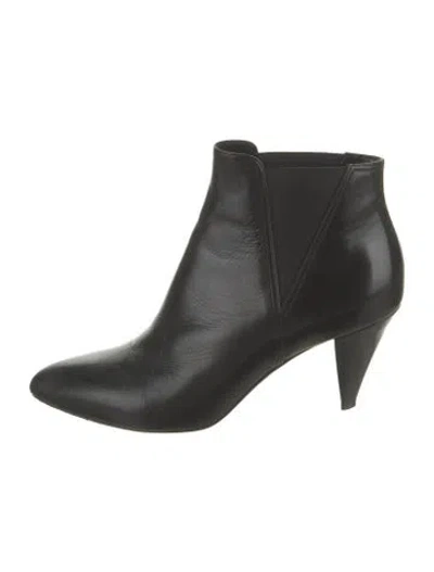 Pre-owned Celine Leather Chelsea Boots In Black