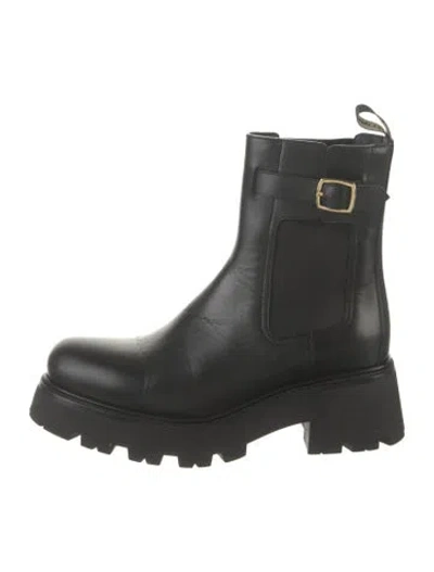 Pre-owned Celine Leather Chelsea Boots In Black
