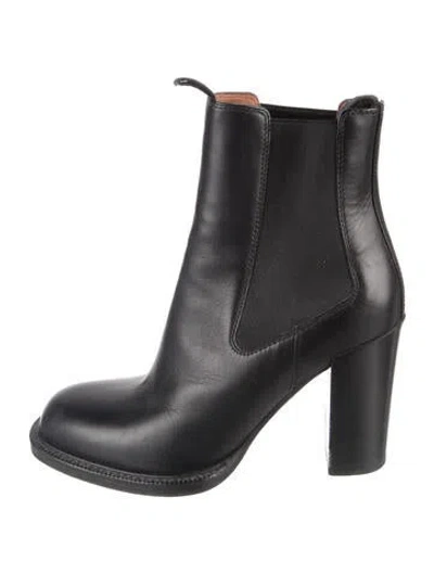 Pre-owned Celine Leather Chelsea Boots In Black