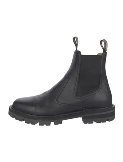Pre-owned Celine Leather Chelsea Boots In Black