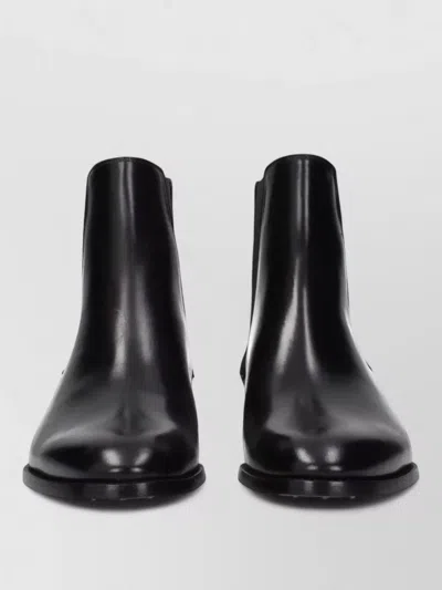 Celine Leather Chelsea Boots In Black