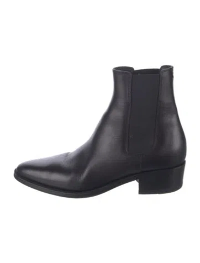 Pre-owned Celine Leather Chelsea Boots In Black