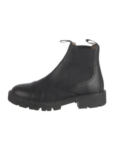 Pre-owned Celine Leather Chelsea Boots In Black
