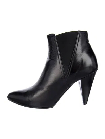 Pre-owned Celine Leather Chelsea Boots In Black