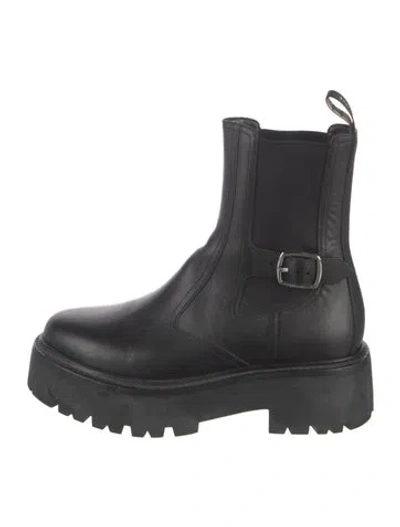 Pre-owned Celine Leather Chelsea Boots In Black