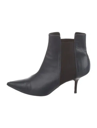 Pre-owned Celine Leather Chelsea Boots In Blue
