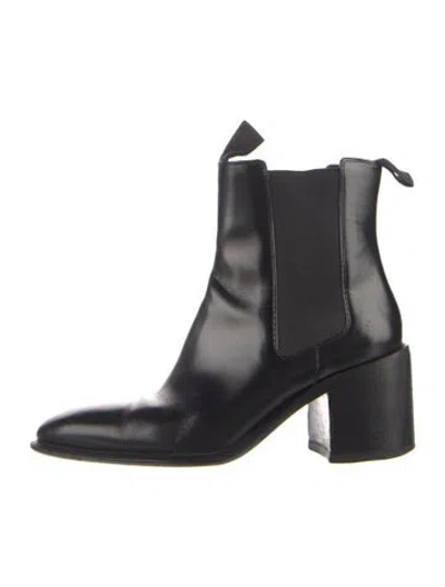 Pre-owned Celine Leather Chelsea Boots In Blue