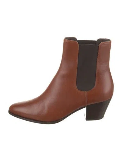 Pre-owned Celine Leather Chelsea Boots In Brown