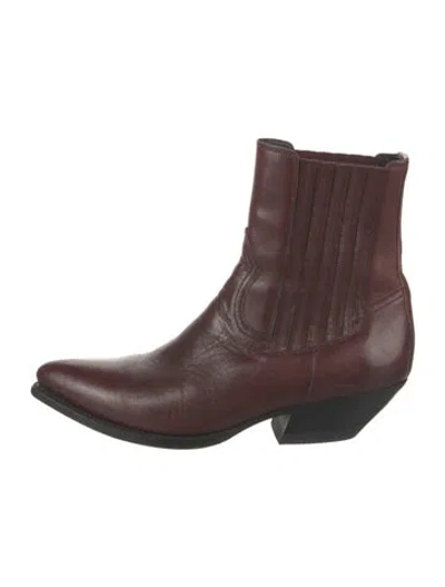 Pre-owned Celine Leather Chelsea Boots In Brown