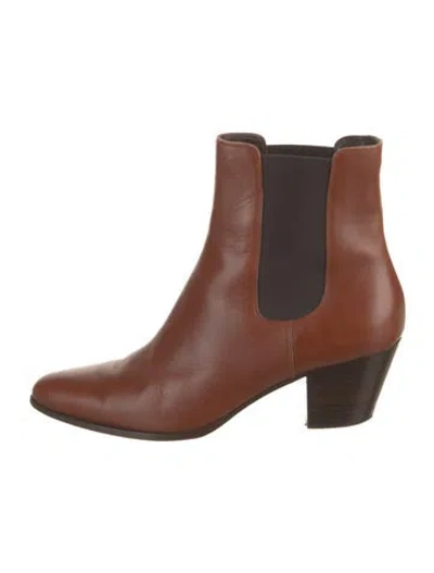 Pre-owned Celine Leather Chelsea Boots In Brown