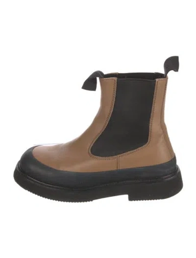 Pre-owned Celine Leather Chelsea Boots In Brown