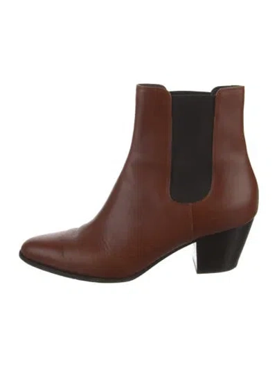 Pre-owned Celine Leather Chelsea Boots In Brown