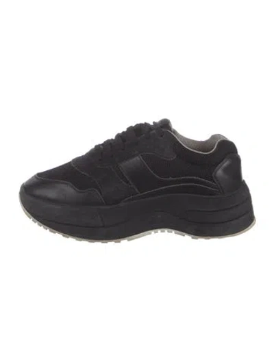 Pre-owned Celine Leather Chunky Sneakers In Black