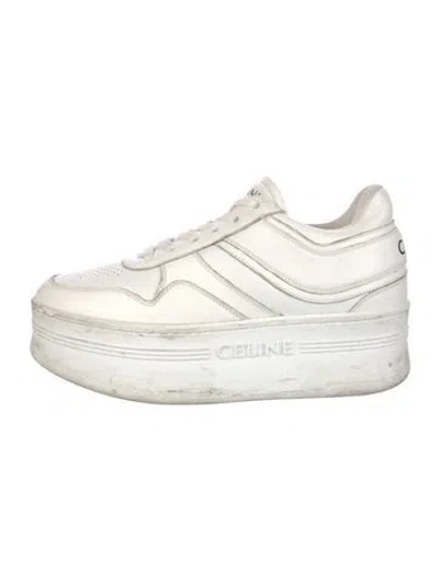 Pre-owned Celine Leather Chunky Sneakers In White