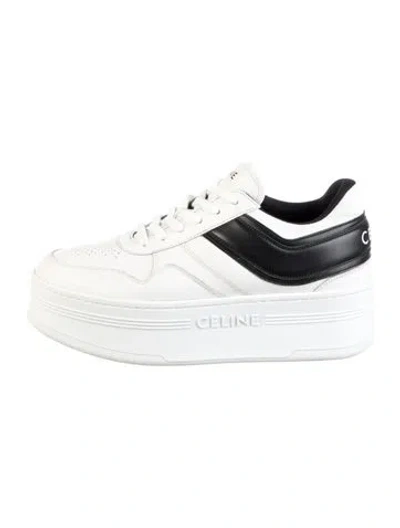 Pre-owned Celine Leather Chunky Sneakers In White