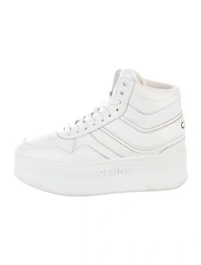 Pre-owned Celine Leather Chunky Sneakers In White