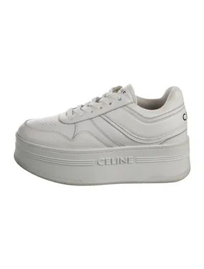Pre-owned Celine Leather Chunky Sneakers In White