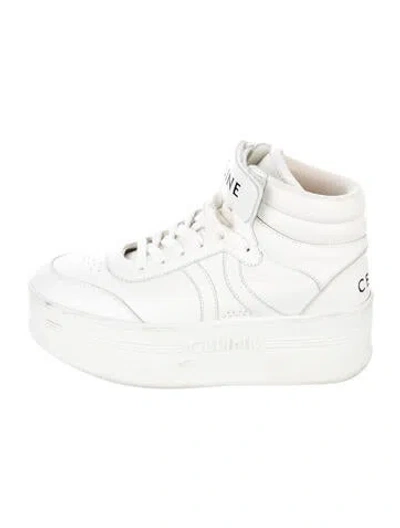 Pre-owned Celine Leather Chunky Sneakers In White