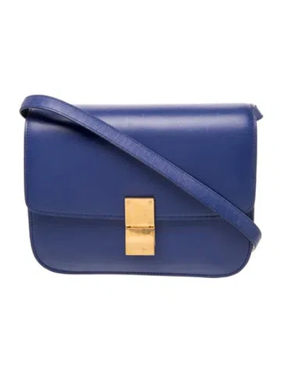 Pre-owned Celine Leather Classic Medium In Blue