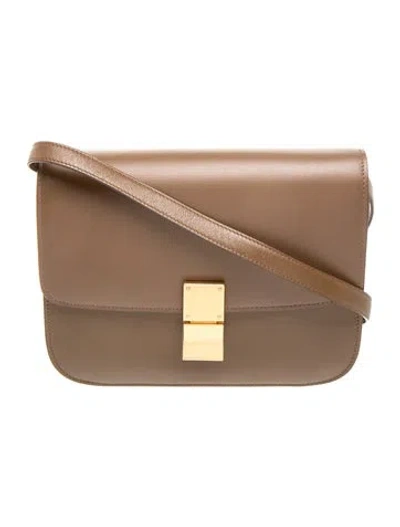 Pre-owned Celine Leather Classic Medium In Brown