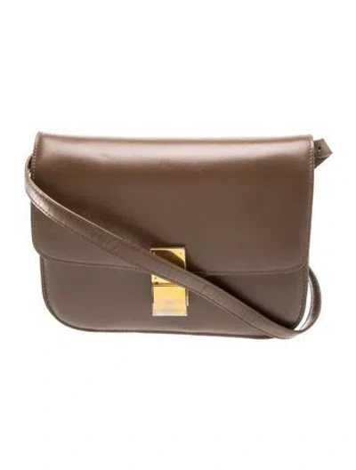 Pre-owned Celine Leather Classic Medium In Brown