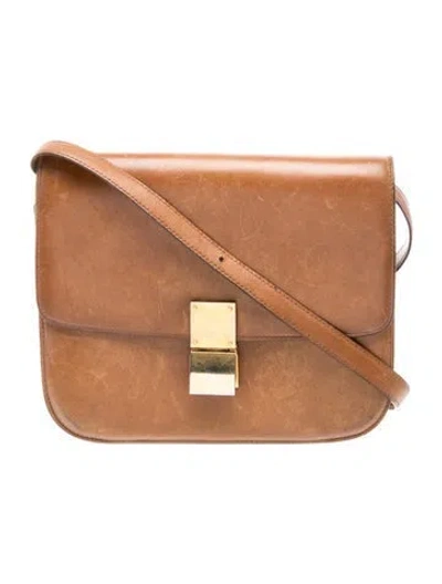 Pre-owned Celine Leather Classic Medium In Brown
