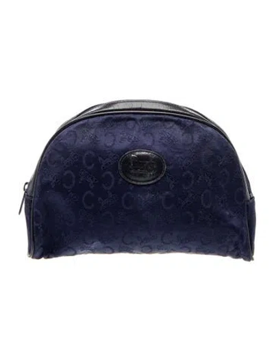 Pre-owned Celine Leather Clutch In Blue